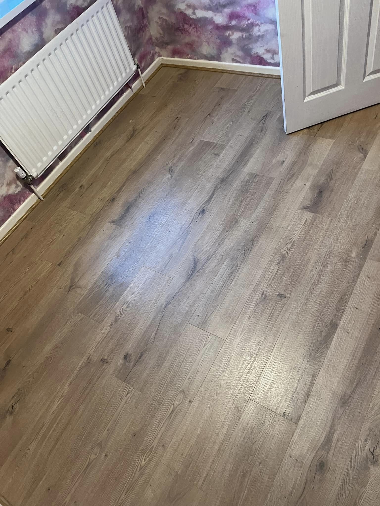 Wooden floor in bedroom